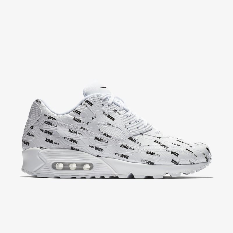 Nike Air Max 90 Premium Logo Print White 700155 103 Grailify